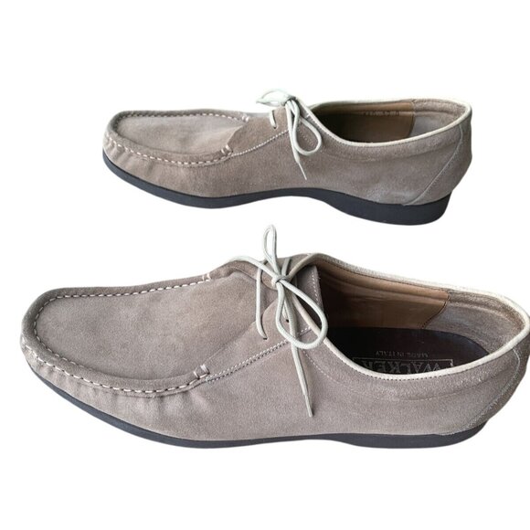 WRIGHT WALKER Vibram Men’s Beige/Tan Suede Lace Up Shoes Size 12A Moc Toe EUC - Picture 5 of 9
